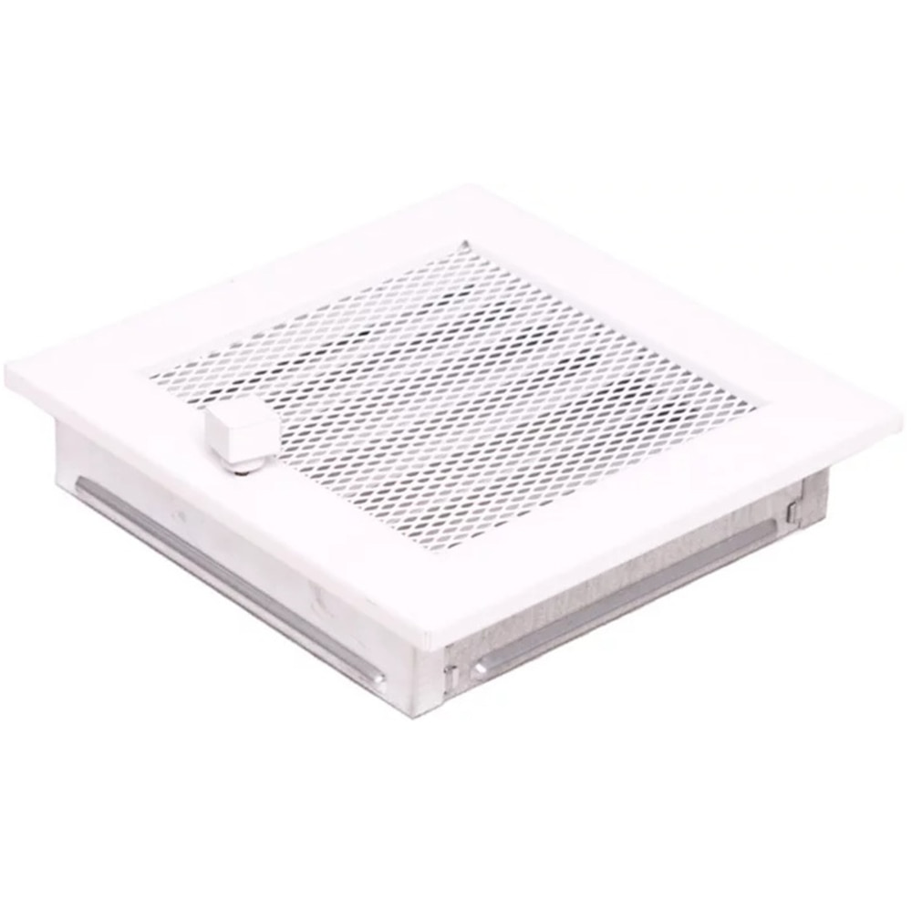 Grila ventilatie semineu cu jaluzele, otel, 170 x 170 mm, alb