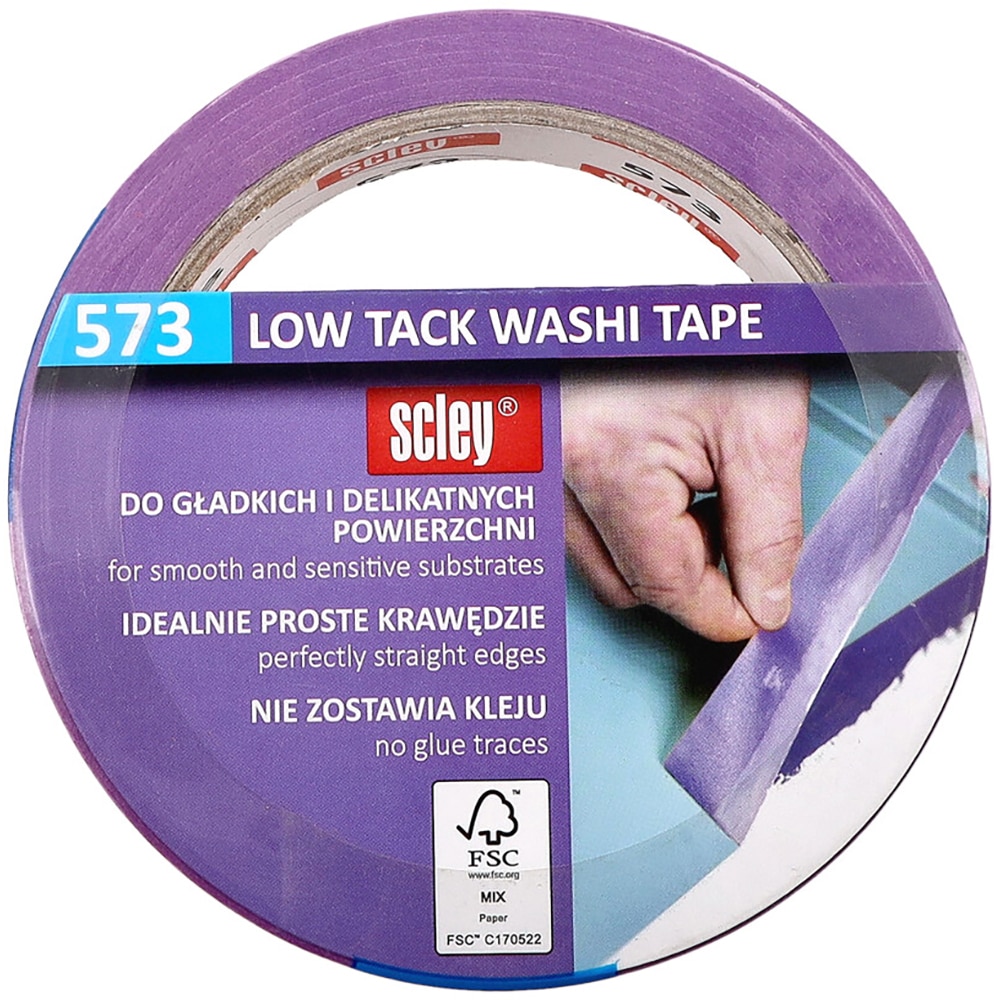 Banda adeziva mascare SCLEY 573 Low Tack Washi Tape, 30mm x 33m, mov