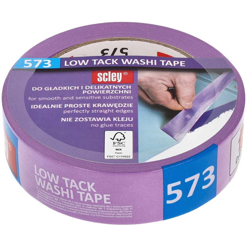 Banda adeziva mascare SCLEY 573 Low Tack Washi Tape, 30mm x 33m, mov
