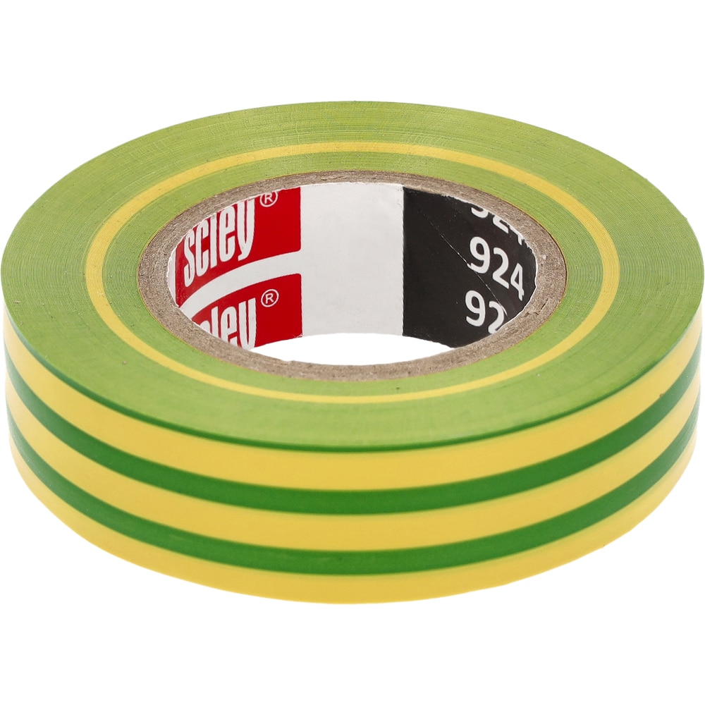 Banda izolatoare SCLEY 924, PVC, 20 m, galben-verde