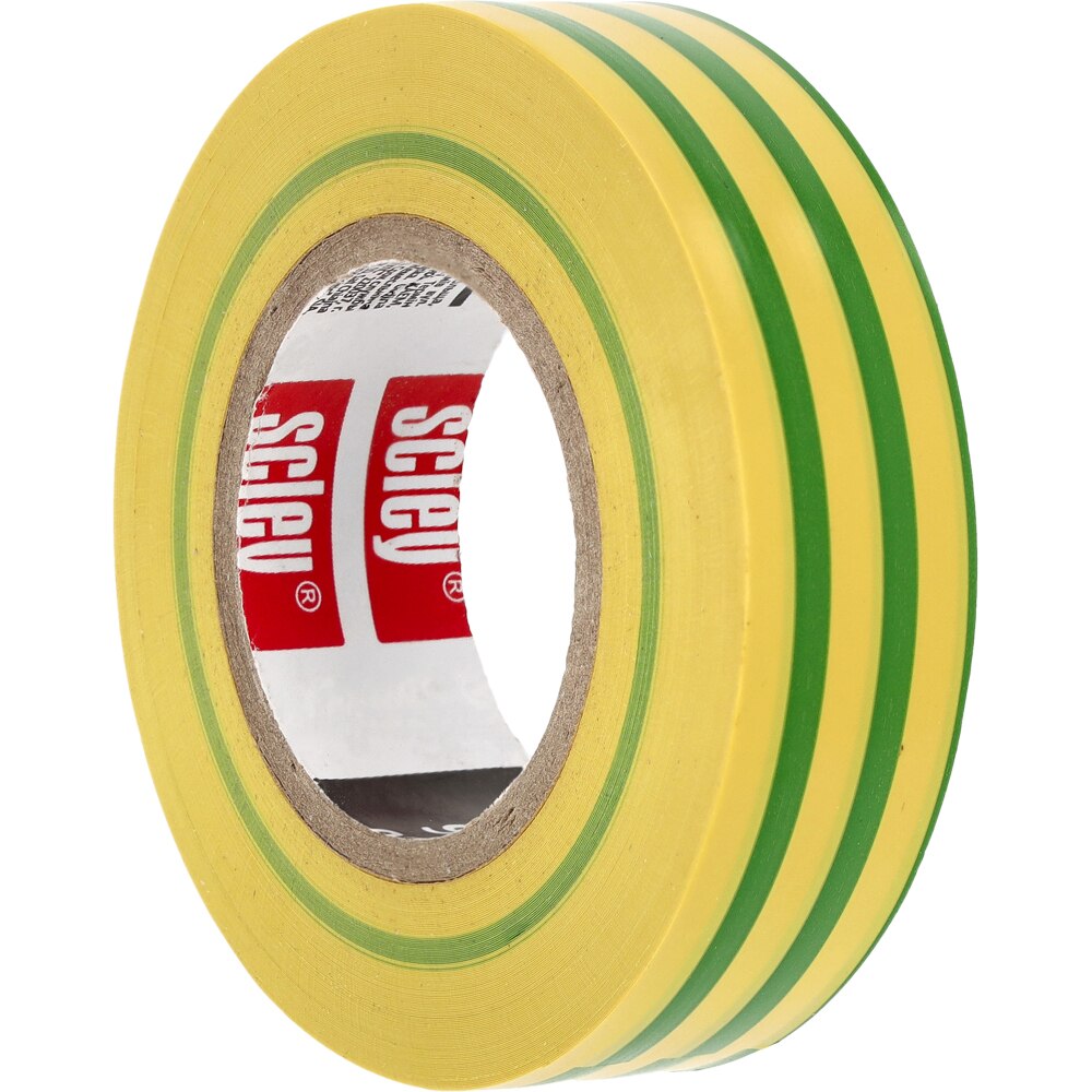 Banda izolatoare SCLEY 924, PVC, 20 m, galben-verde