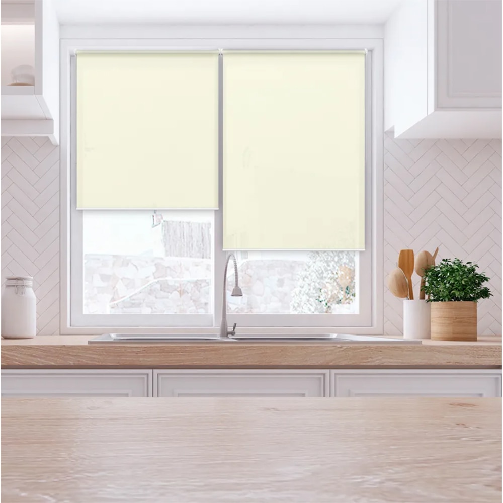 Rulou zi/noapte, 46.5 x 140 cm, poliester, crem