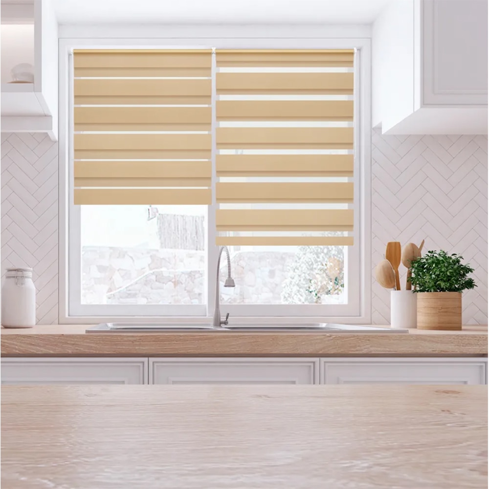 Rulou zi/noapte, 91 x 140 cm, poliester, transparent-bej