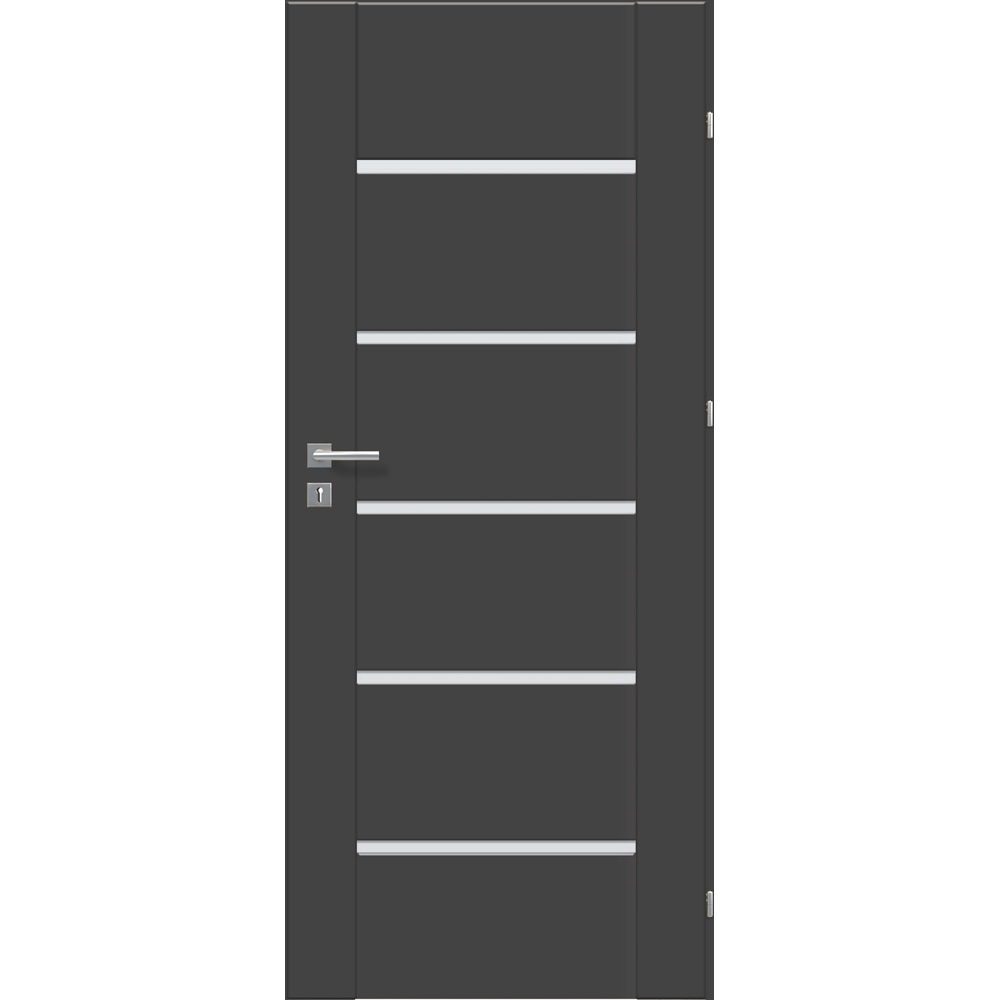 Usa interior CLASSEN Fido Model 3, cu geam, dreapta, MDF, 60 x 204 cm, gri antracit