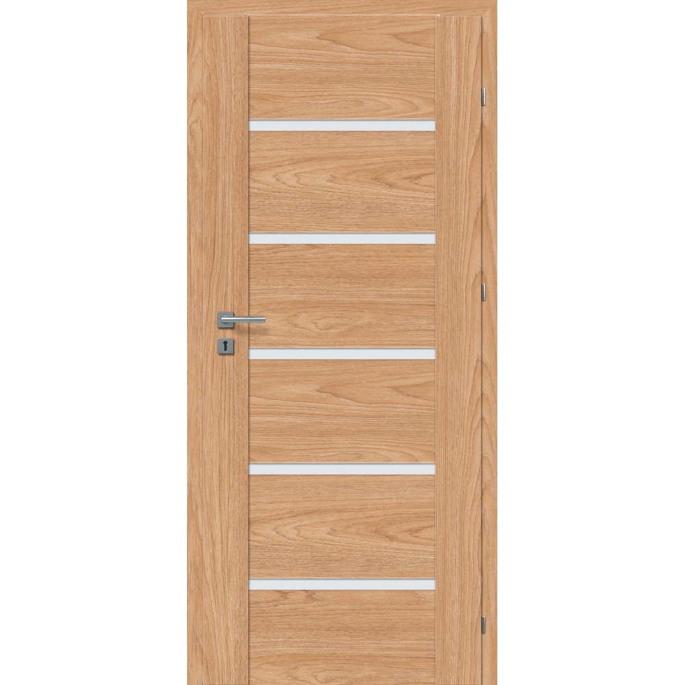 Usa interior CLASSEN Fido Model 3, cu geam, stanga, MDF, 60 x 204 cm, stejar tocantis