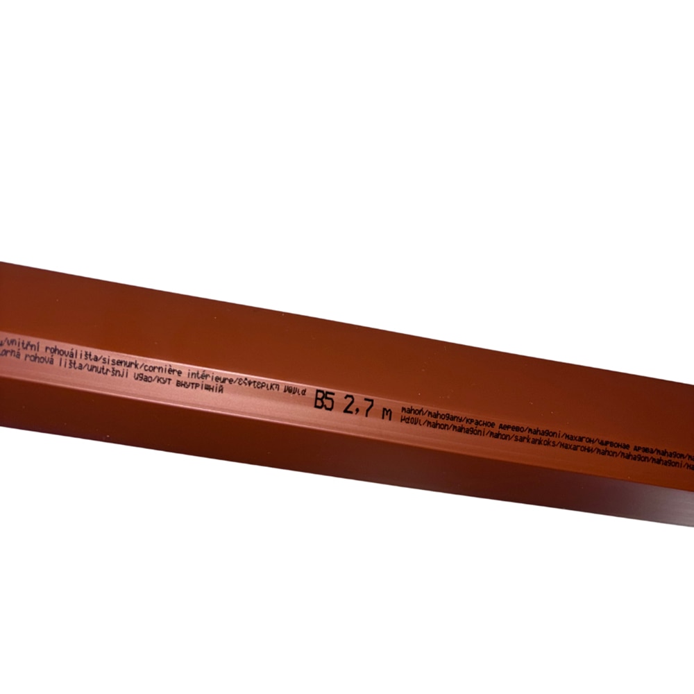 Profil colt interior pentru lambriu, PVC, 2.7 m, 5 bucati, mahon