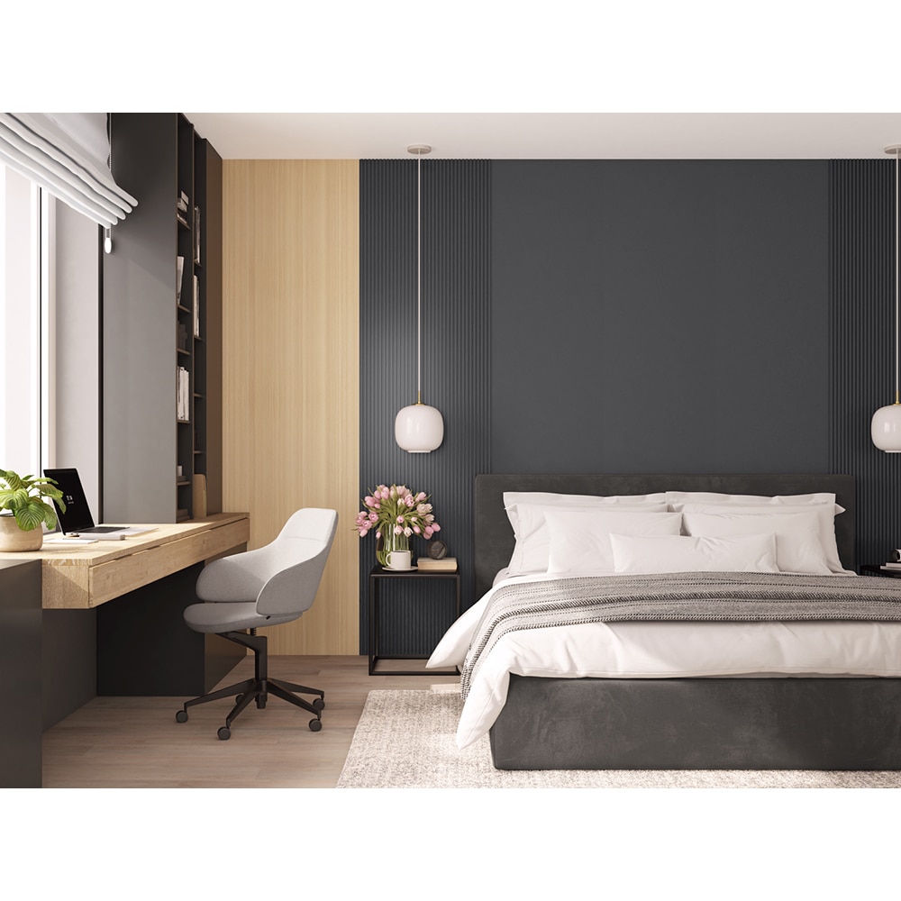 Panou decorativ XL, MPC, 60 x 265 cm, gri inchis