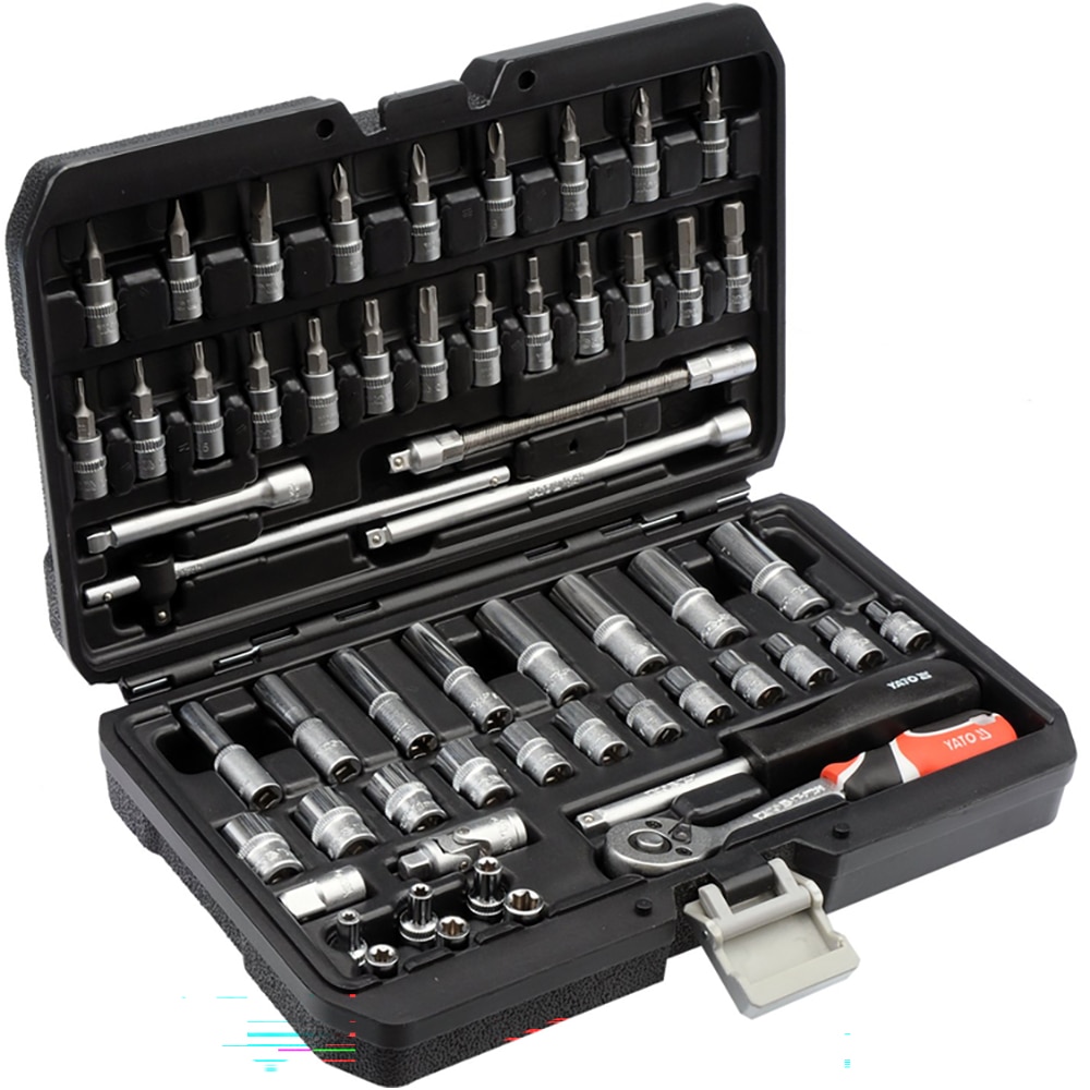 Trusa tubulare YATO YT-14501, 1/4'', 56 piese