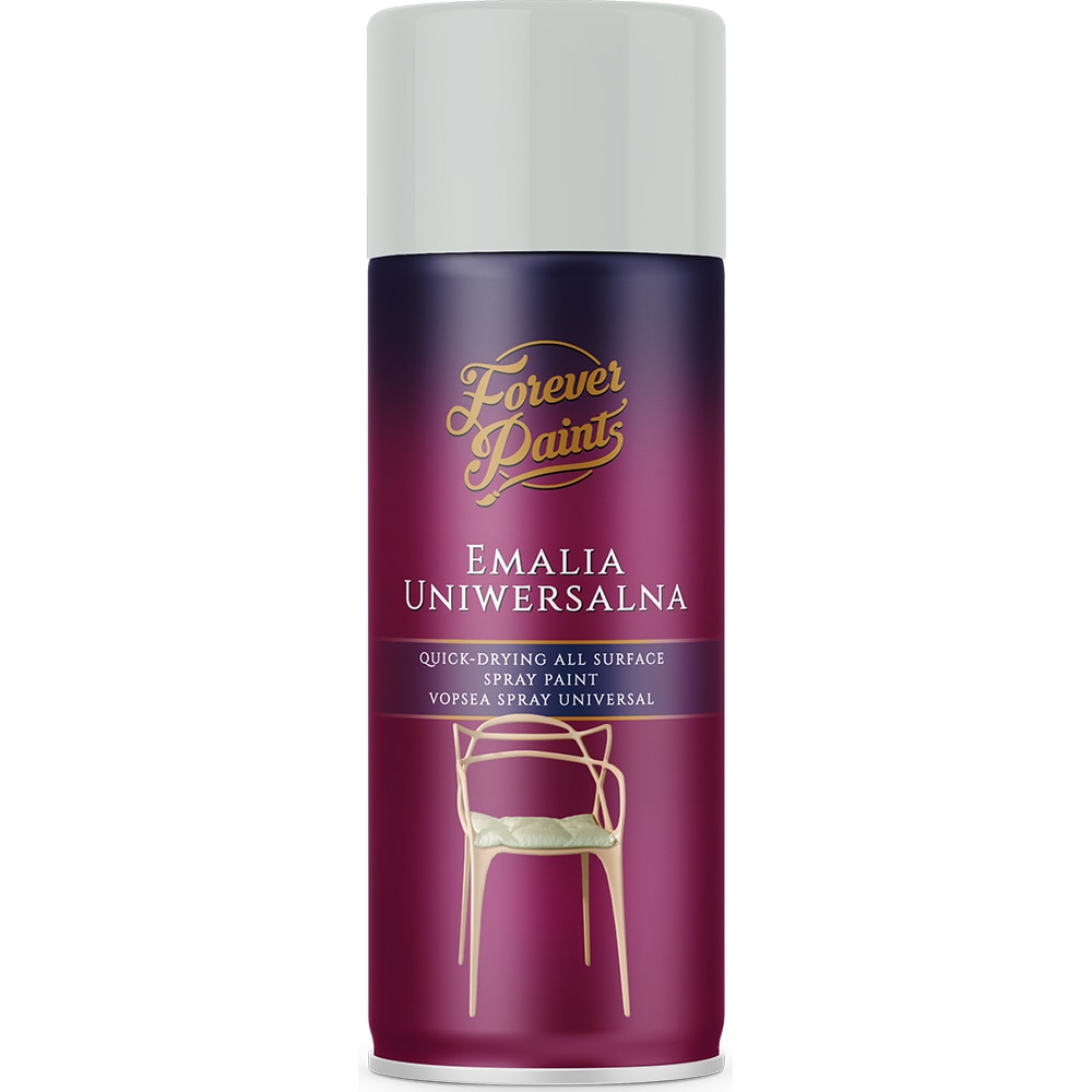 Spray vopsea email universala Forever Paints, gri deschis lucios (RAL 7035), 400 ml