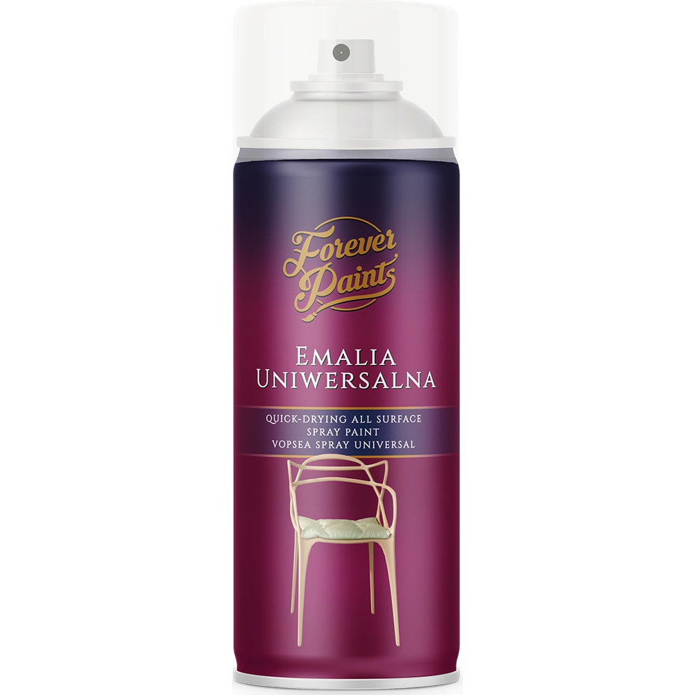 Spray lac email universal Forever Paints, transparent lucios, 400 ml