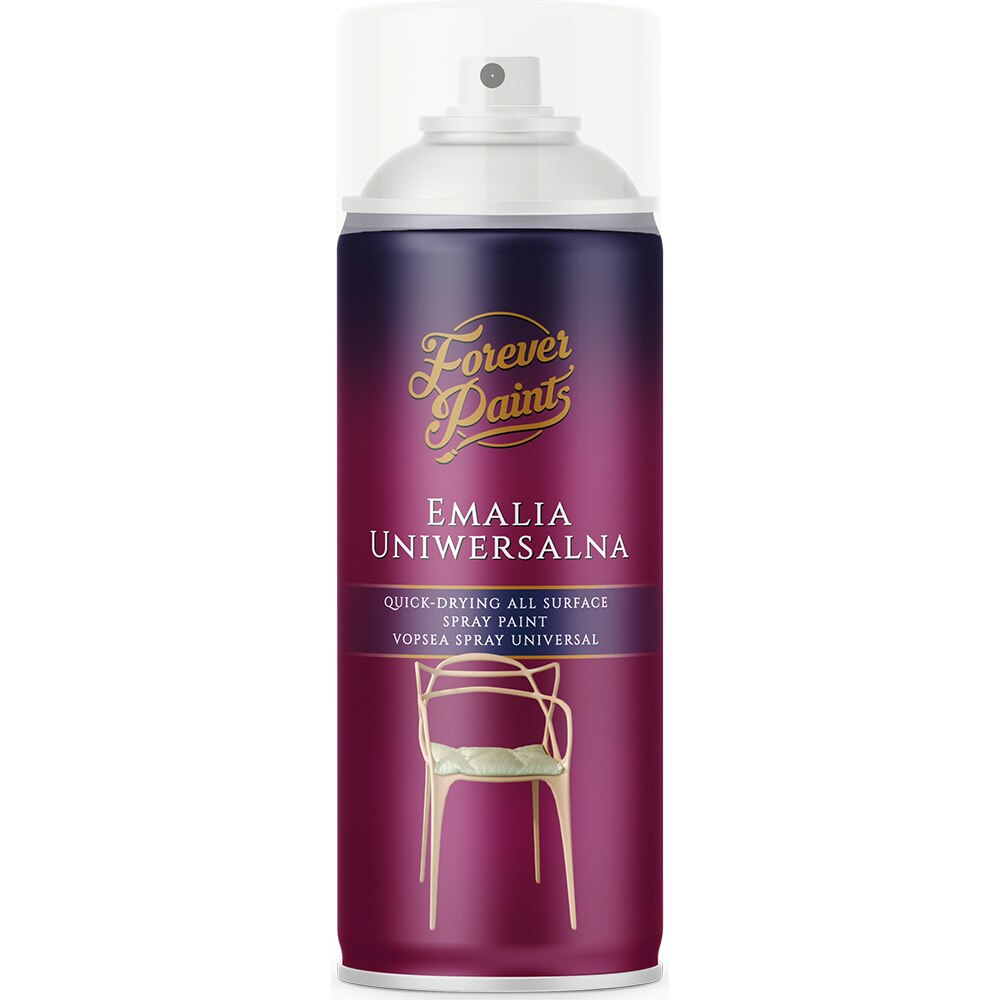Spray lac email universal Forever Paints, transparent mat, 400 ml
