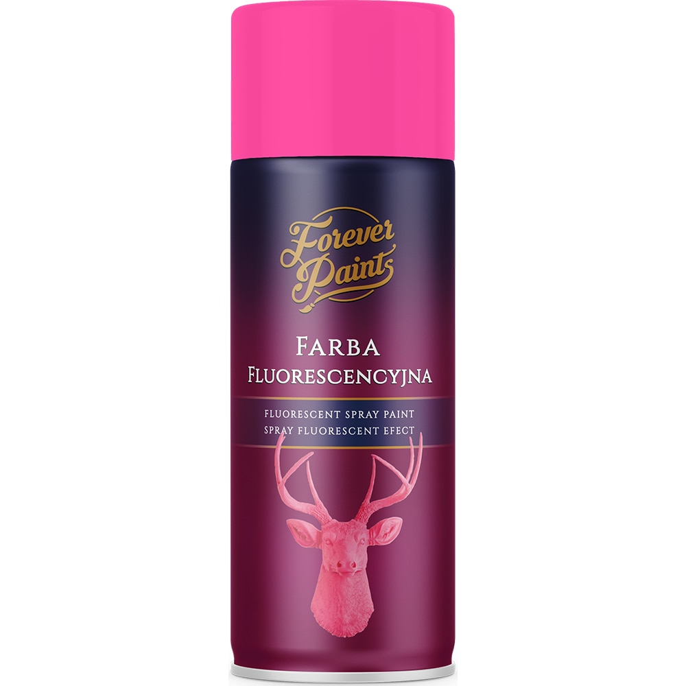 Spray vopsea fluorescenta Forever Paints, roz mat, 400 ml