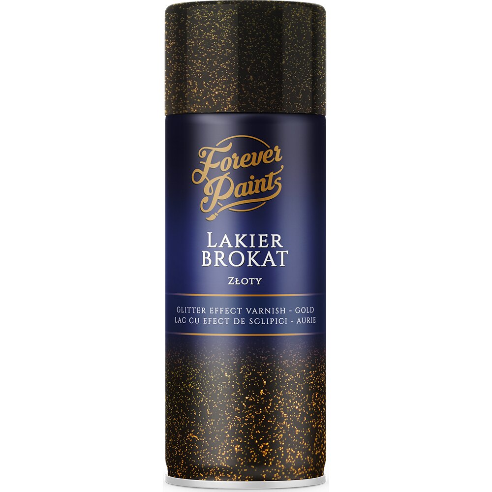 Spray lac cu efect glitter Forever Paints, auriu, 400 ml