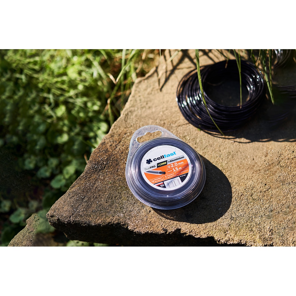 Fir insertie aluminiu trimmer, 2.7 mm, 15 m, negru