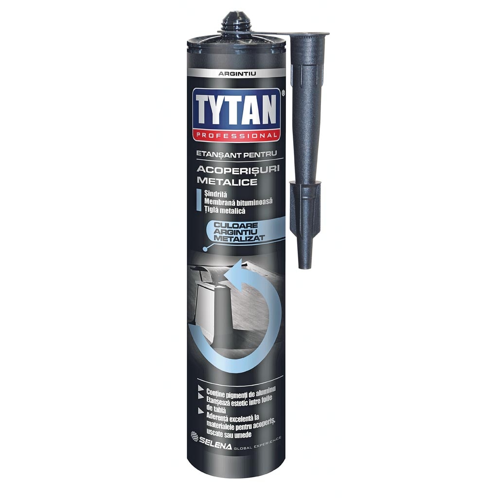 Etansant acoperis metalic, Gri, Aplicare Pistol, 280 Ml  Tytan Professional 