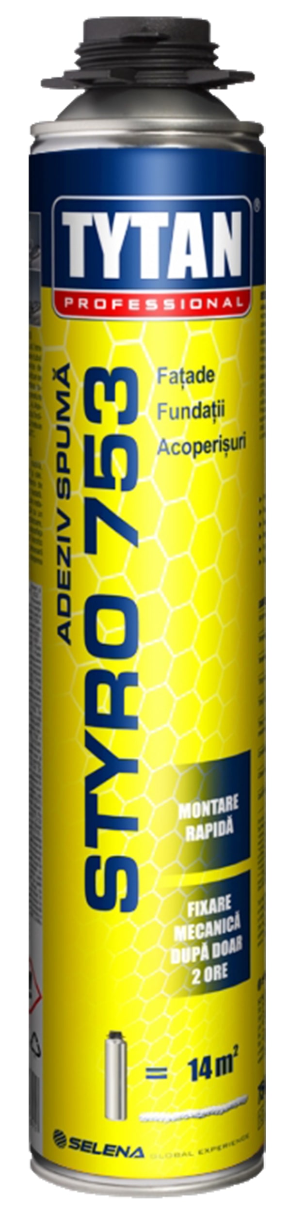 Spuma adeziva, aplicare manuala, 750ml, Albastru   Tytan