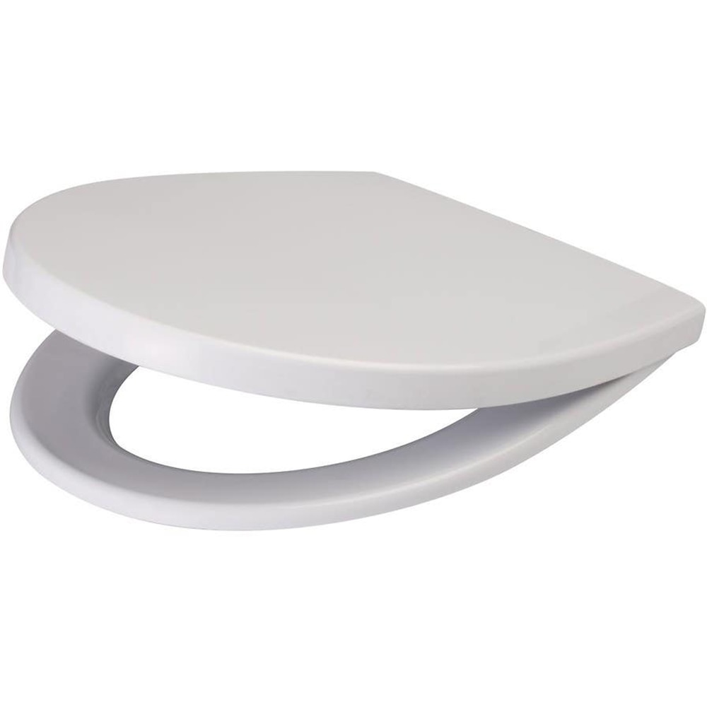 Capac WC CERSANIT Delfi, antibacterian, polipropilena, 36.5 x 44 cm, alb