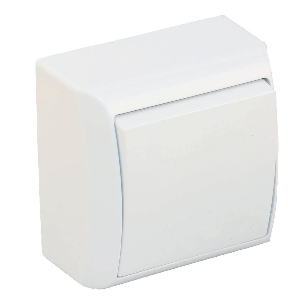 Intrerupator, 1 modul, 10 A, 250 V, alb  Ospel Bis