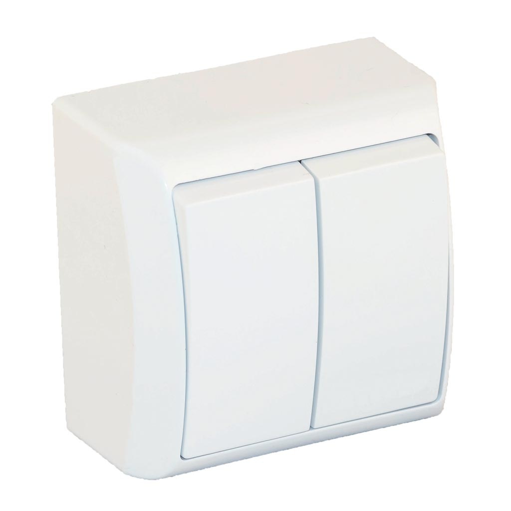 Bis comutator aplicat, alb