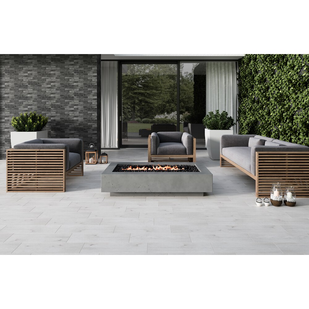 Gresie interior/exterior CERSANIT Pinewood Light Grey, 60 x 18.5 cm, 7 mm, 1.0m2/cutie, PEI 3