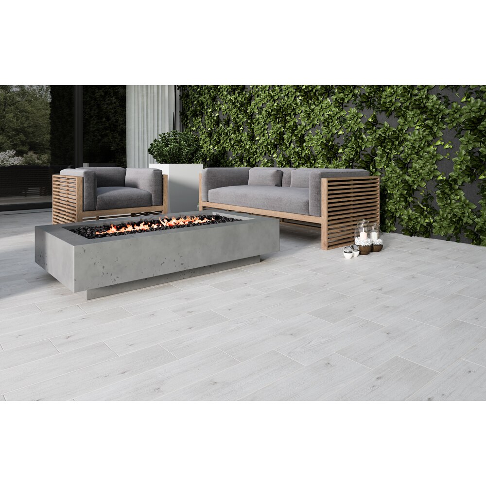 Gresie interior/exterior CERSANIT Pinewood Light Grey, 60 x 18.5 cm, 7 mm, 1.0m2/cutie, PEI 3