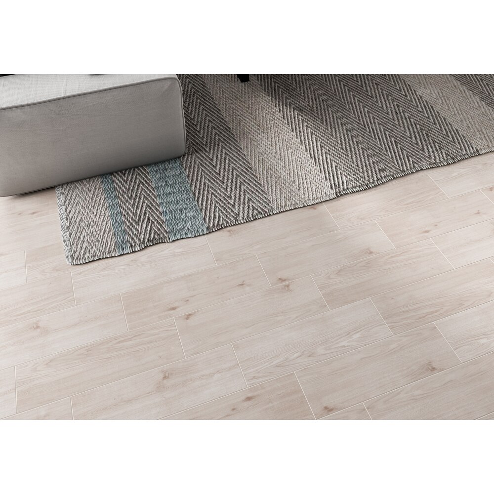 Gresie interior/exterior CERSANIT Pinewood Light Grey, 60 x 18.5 cm, 7 mm, 1.0m2/cutie, PEI 3