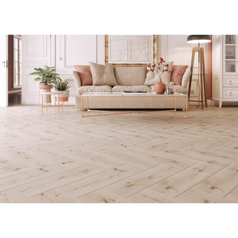 Gresie interior/exterior CERSANIT Frenchwood Brown, 60 x 18.5 cm, 7 mm, 1.0m2/cutie, PEI 3