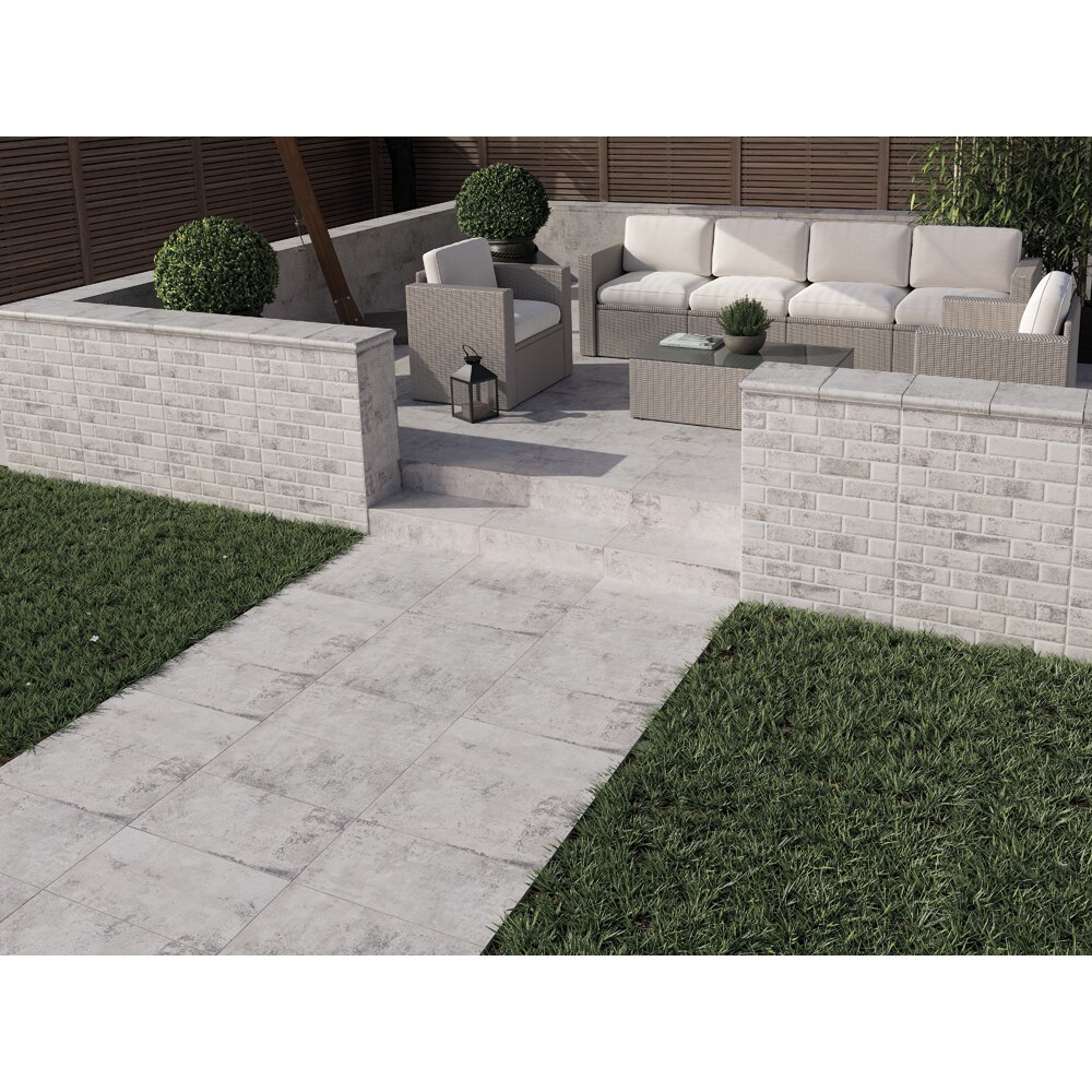 Gresie interior/exterior CERSANIT Lukas White, 29.8 x 59.8 cm, 8.5 mm, 1.6m2/cutie, PEI 3