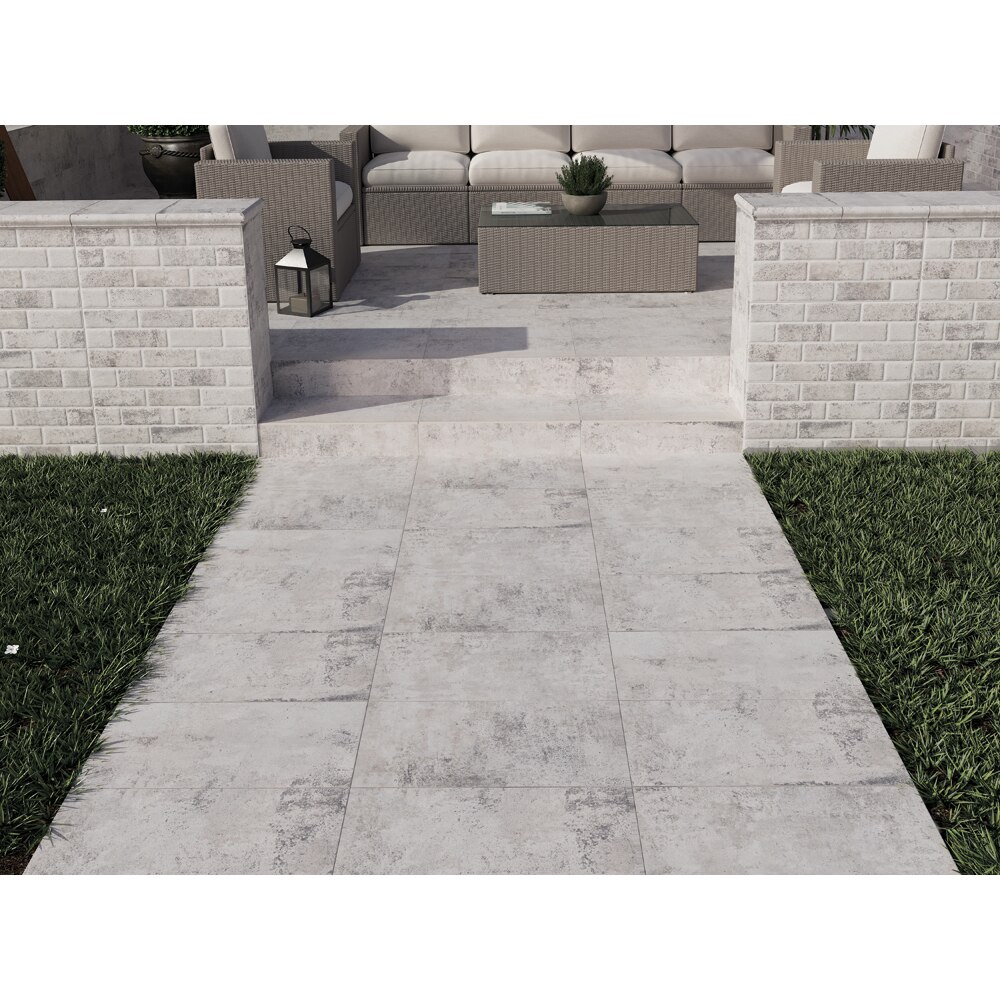 Gresie interior/exterior CERSANIT Lukas White, 29.8 x 59.8 cm, 8.5 mm, 1.6m2/cutie, PEI 3
