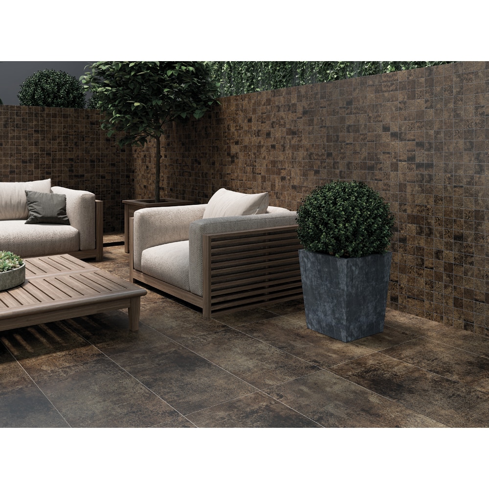 Gresie interior/exterior CERSANIT Lukas Brown Structure, 29.8 x 59.8 cm, 8.5 mm, 1.6m2/cutie, PEI 3