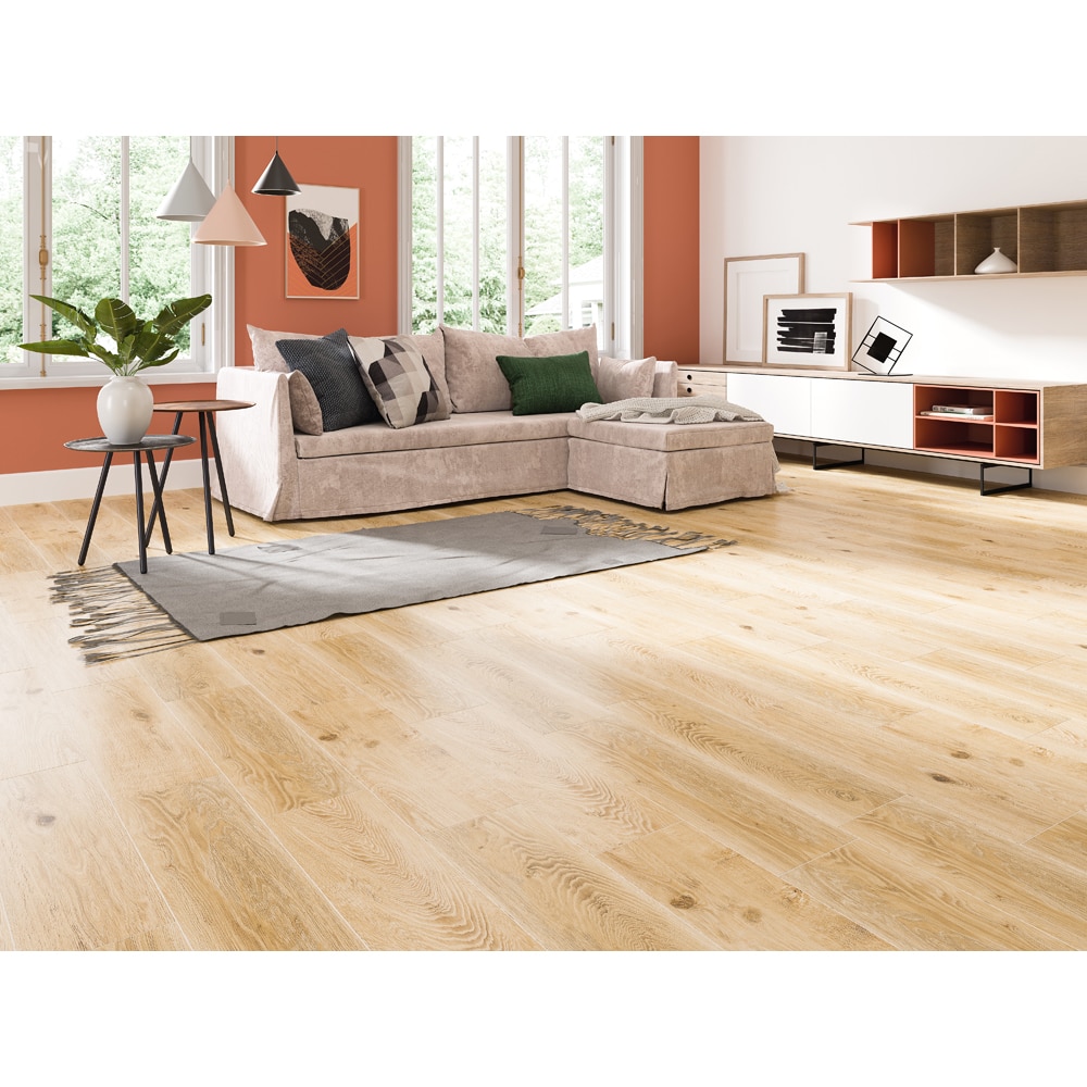 Gresie interior/exterior CERSANIT Orsonwood Beige, 60 x 18.5 cm, 7 mm, 1.0m2/cutie, PEI 3