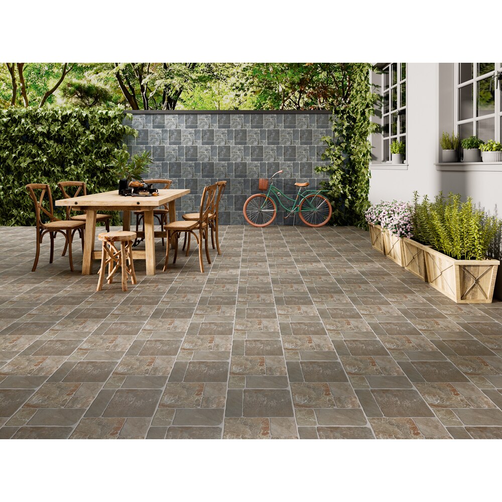 Gresie interior/exterior CERSANIT Harper Brown, 29.8 x 59.8 cm, 8 mm, 1.6m2/cutie, PEI 3