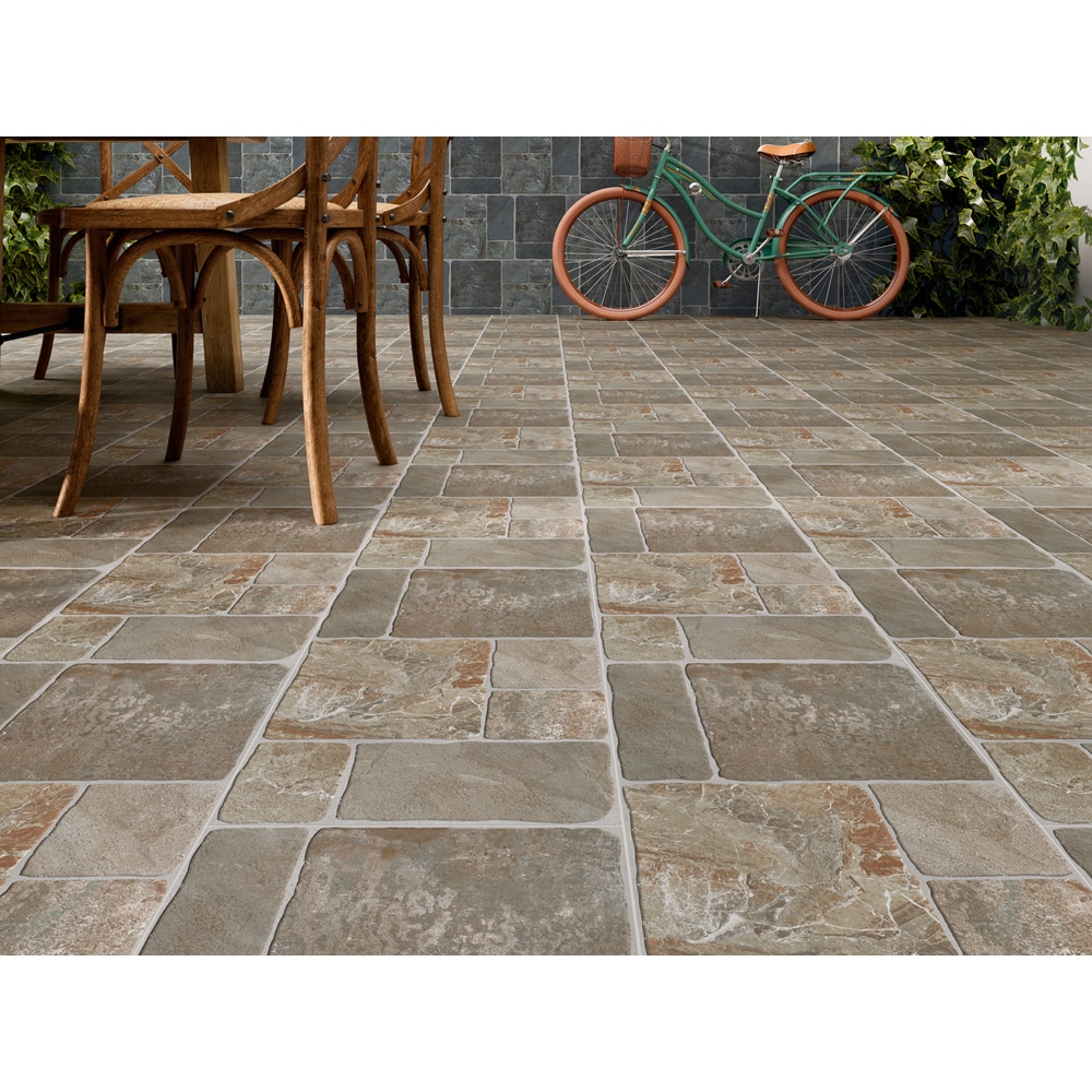 Gresie interior/exterior CERSANIT Harper Brown, 29.8 x 59.8 cm, 8 mm, 1.6m2/cutie, PEI 3