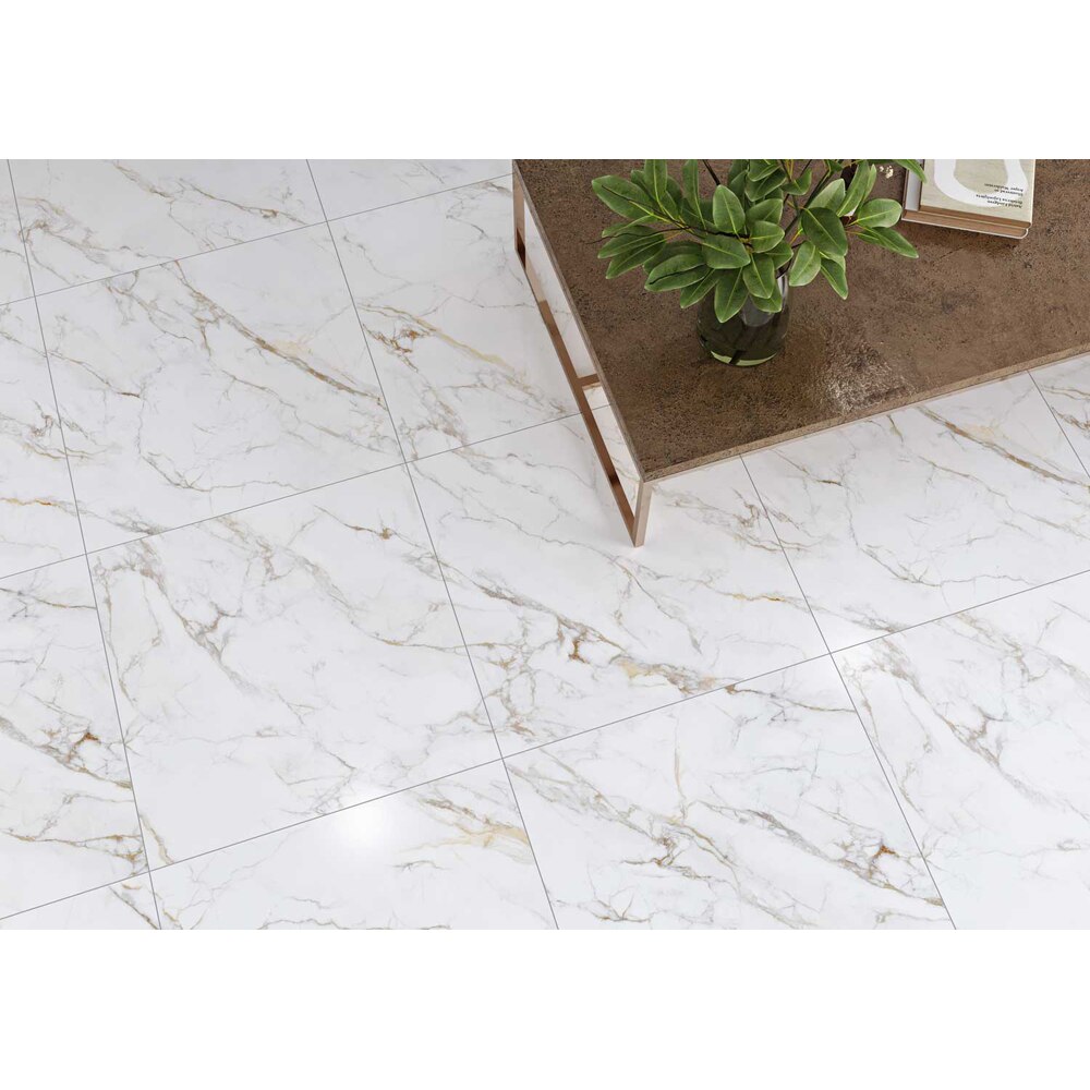Gresie interior/exterior CERSANIT Lumina Gold Satin Rect, 29.8 x 59.8 cm, 8 mm, 1.07m2/cutie, PEI 5