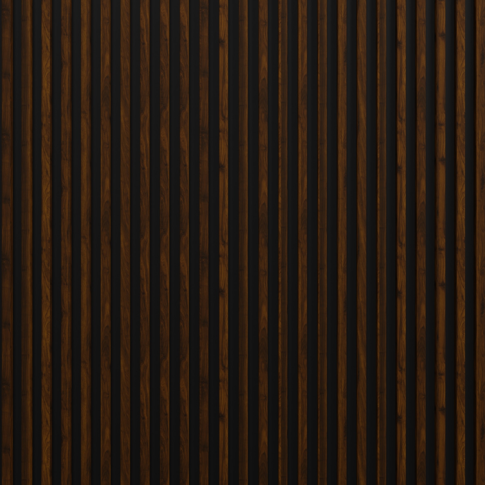 Panou riflaj decorativ, 265 x 15 x 3 cm, slim maro inchis