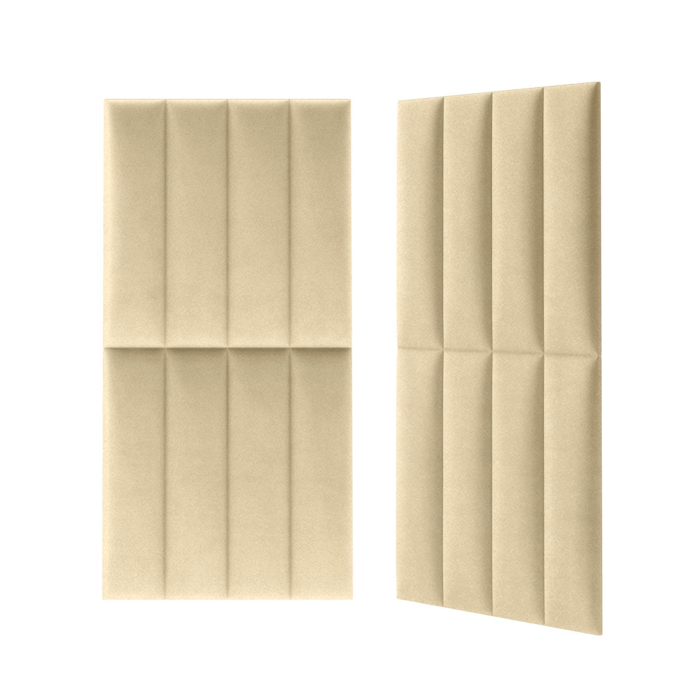 Panou tapitat, bej, dreptunghi, 60 x 15 cm