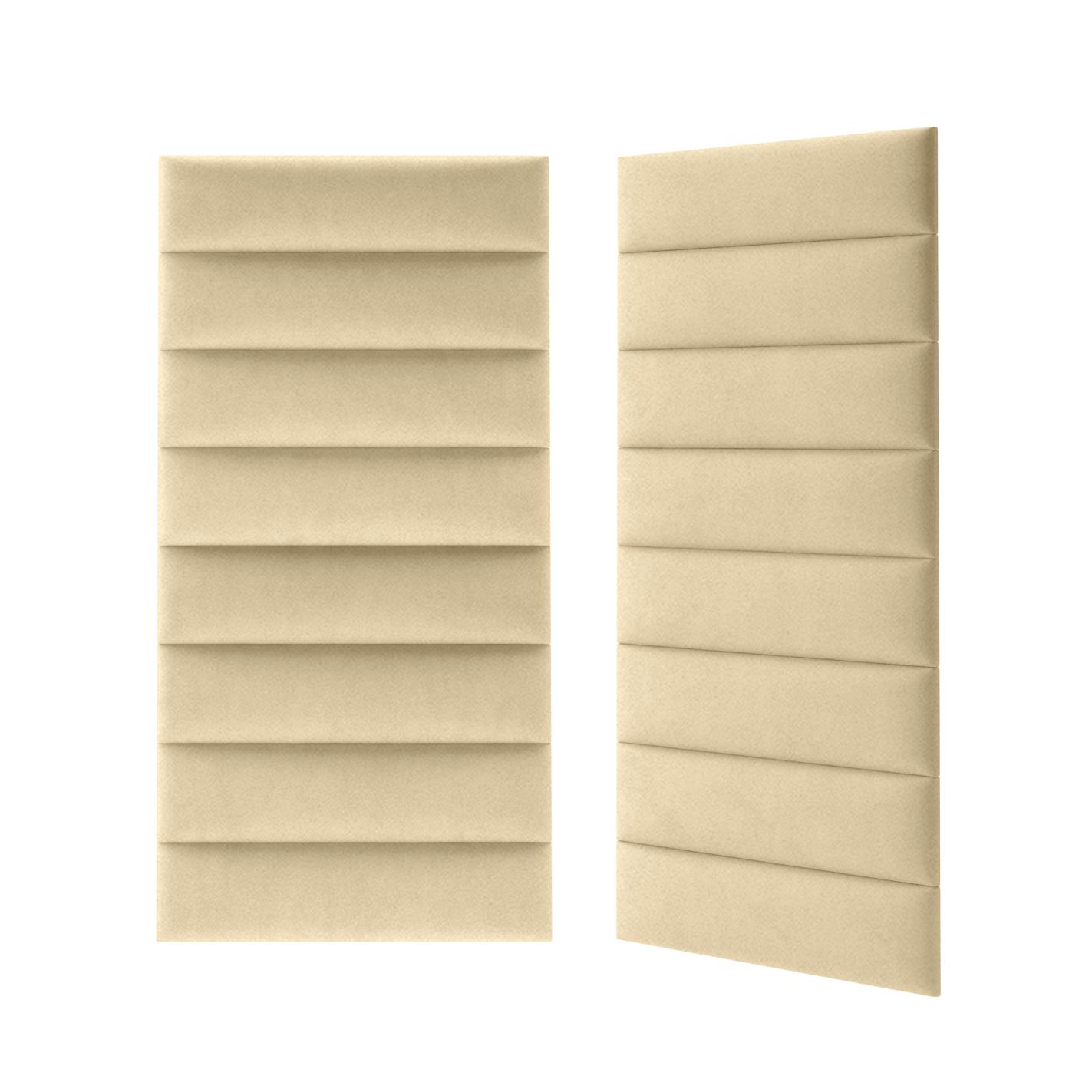 Panou tapitat, bej, dreptunghi, 60 x 15 cm