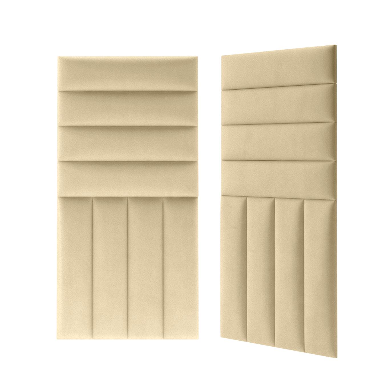 Panou tapitat, bej, dreptunghi, 60 x 15 cm