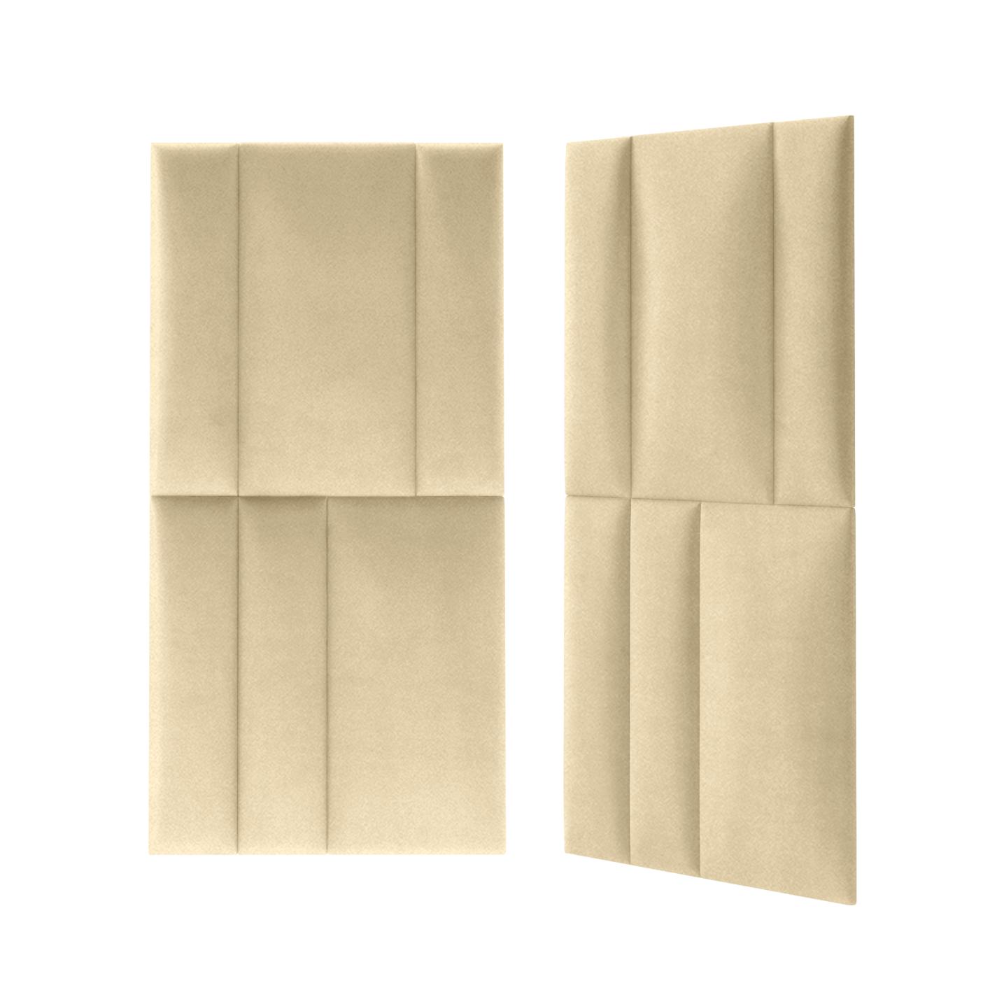 Panou tapitat, bej, dreptunghi, 60 x 15 cm