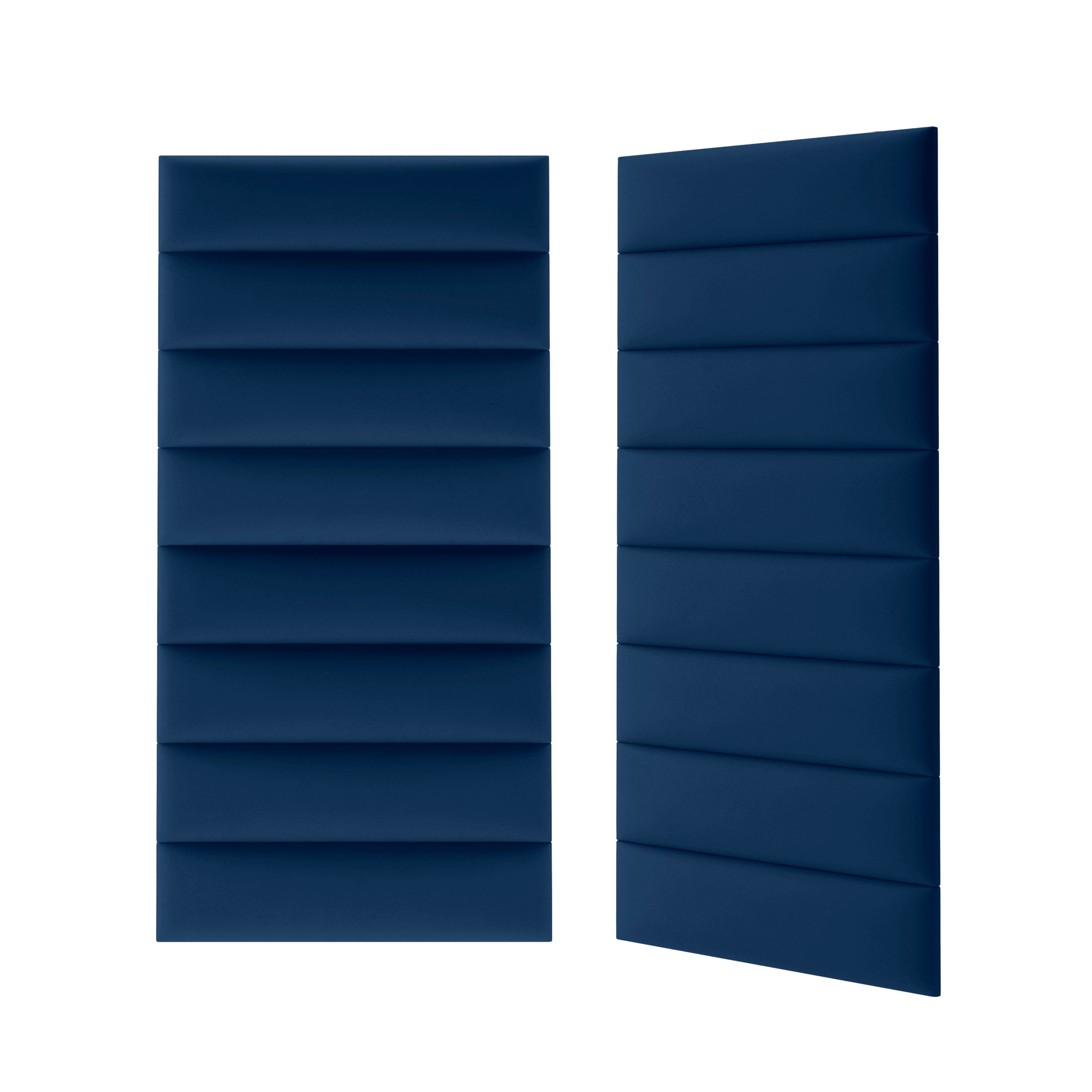 Panou tapitat, albastru, dreptunghi ingust, 60 x 15 cm