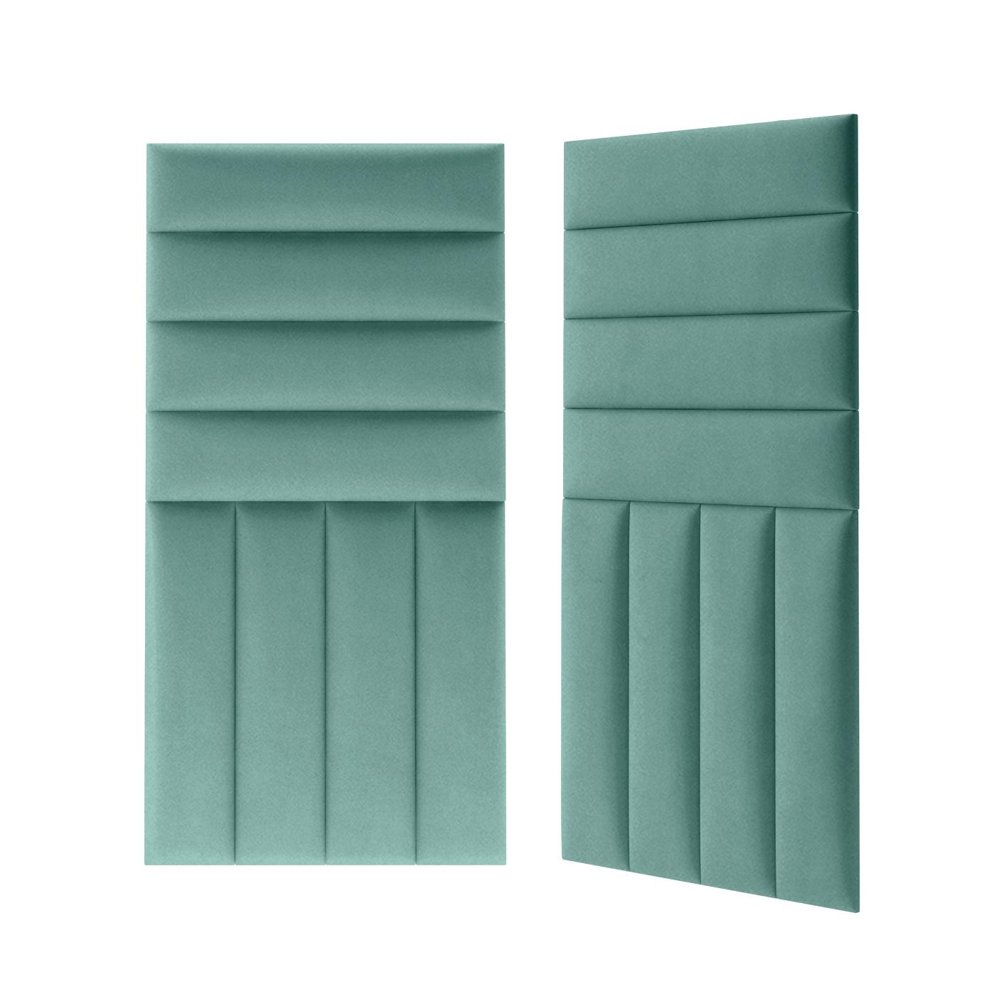 Panou tapitat, verde, dreptunghi, 60 x 15 cm