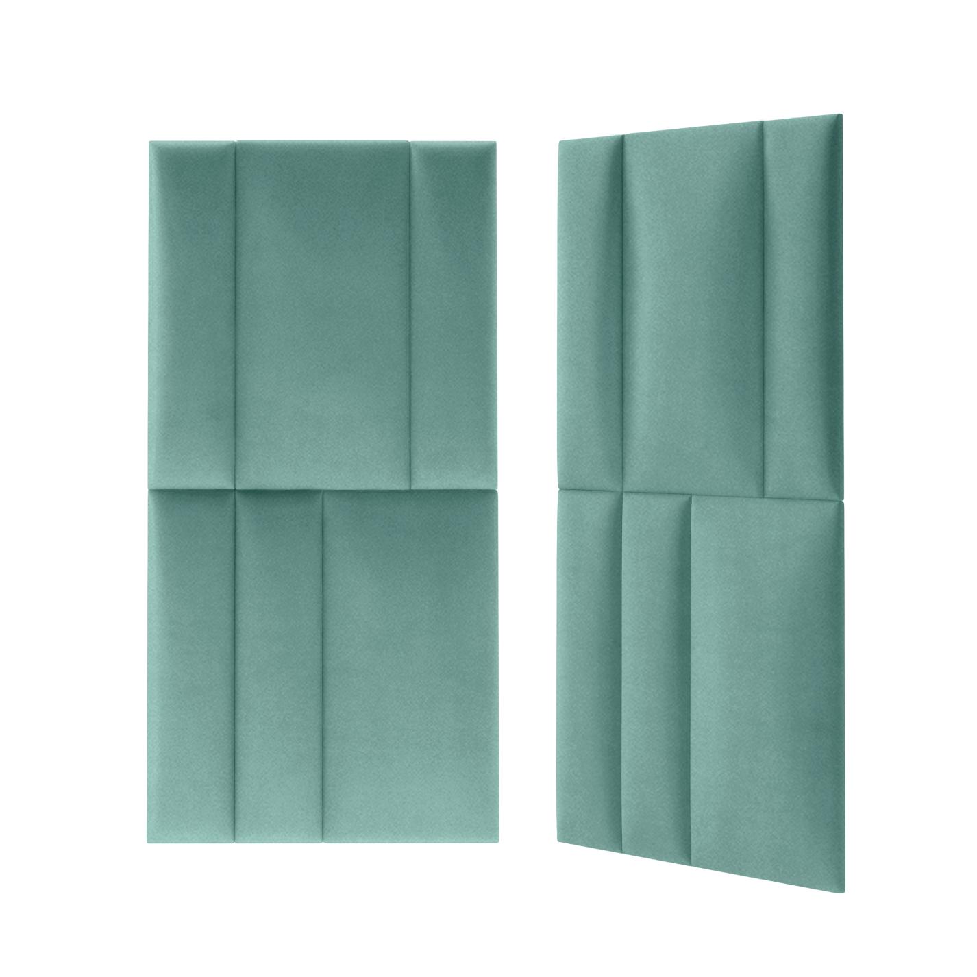 Panou tapitat, verde, dreptunghi, 60 x 15 cm