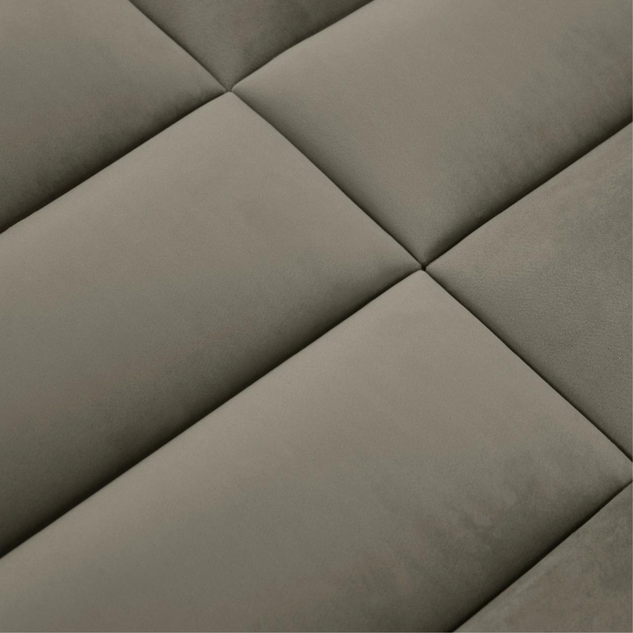 Panou tapitat, gri, dreptunghi ingust, 60 x 15 cm