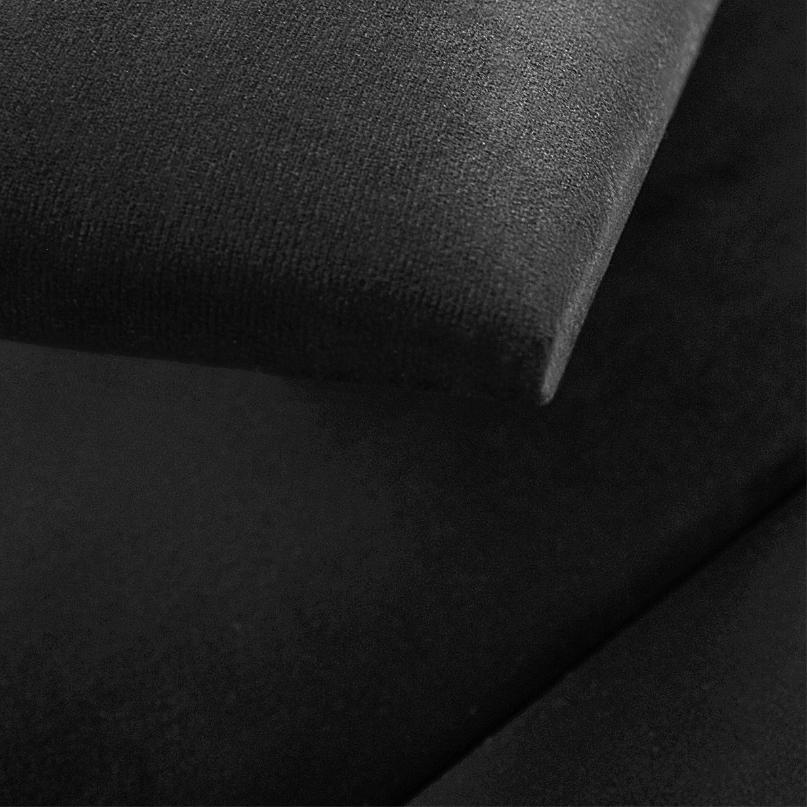 Panou tapitat, negru, dreptunghi ingust, 60 x 15 cm