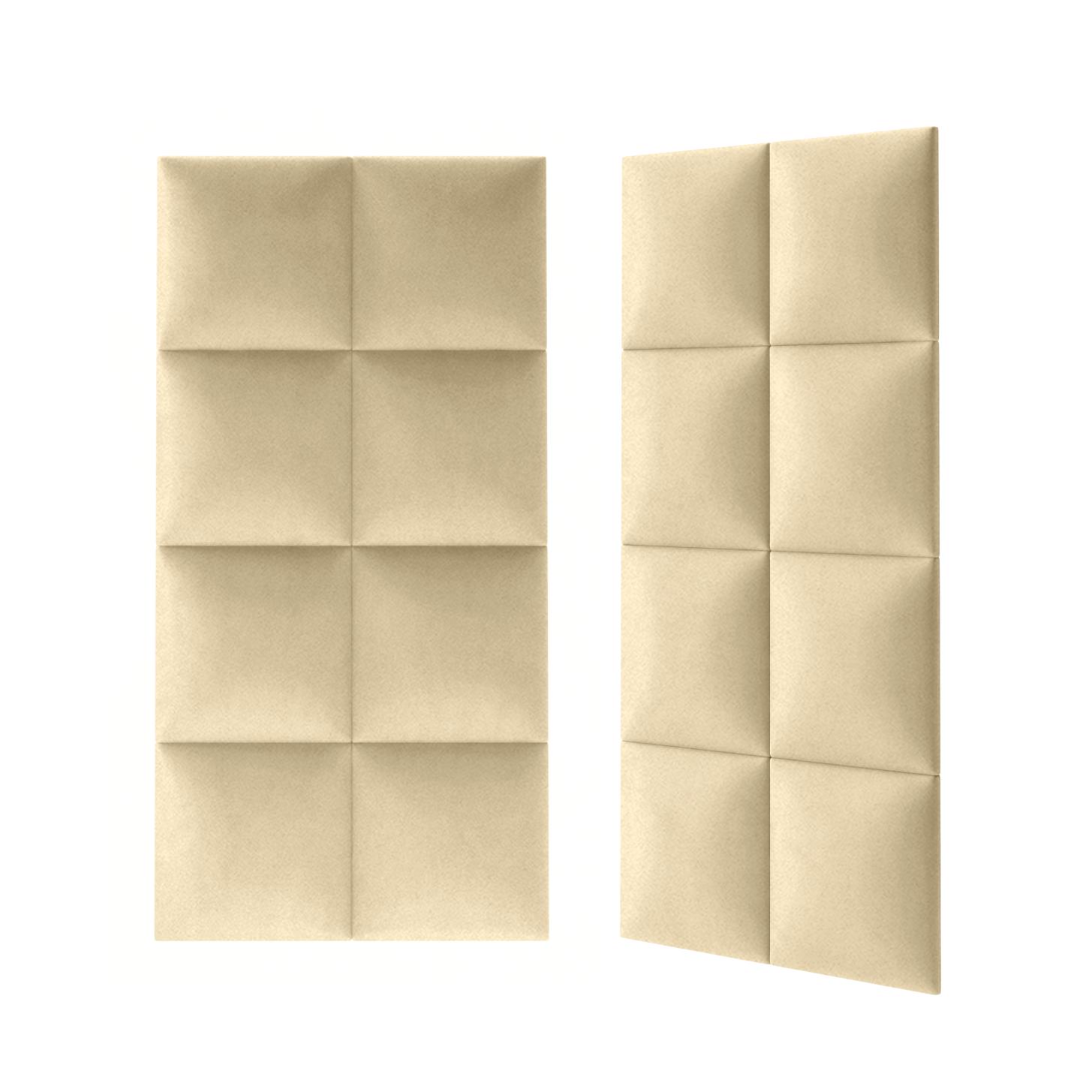 Panou tapitat, bej, patrat, 30 x 30 cm