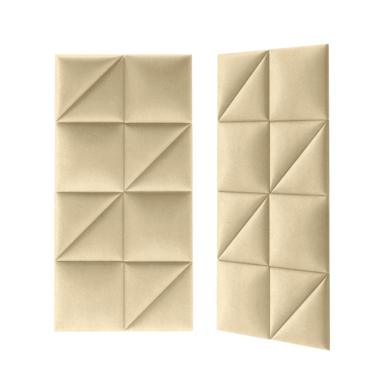 Panou tapitat, bej, patrat, 30 x 30 cm