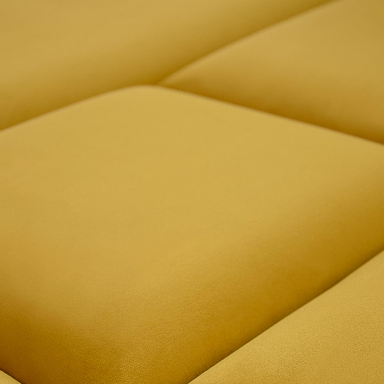 Panou tapitat, galben mustar, patrat, 30 x 30 cm