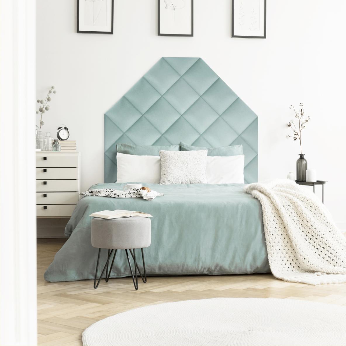 Panou tapitat, verde, patrat, 30 x 30 cm