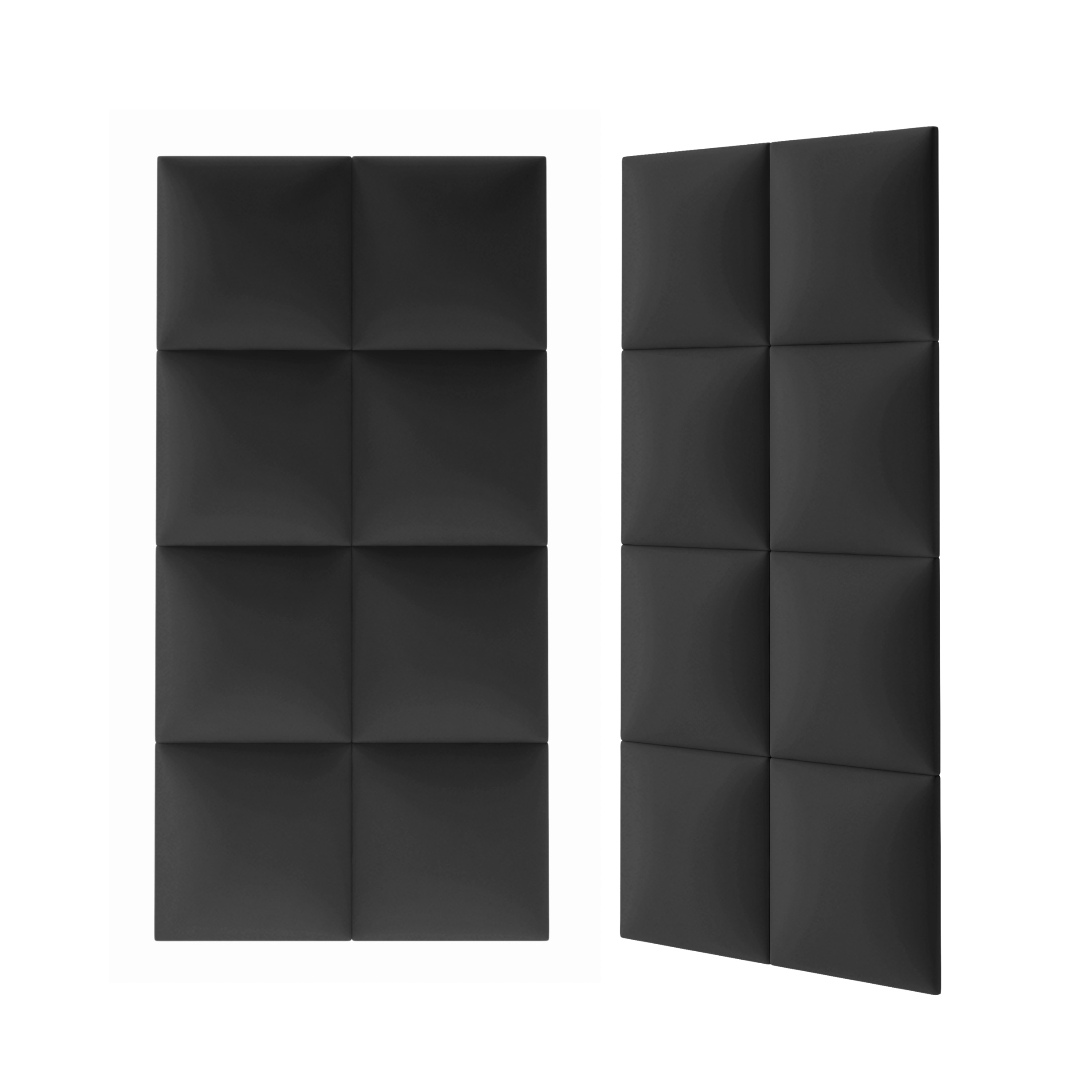 Panou tapitat, negru, patrat, 30 x 30 cm