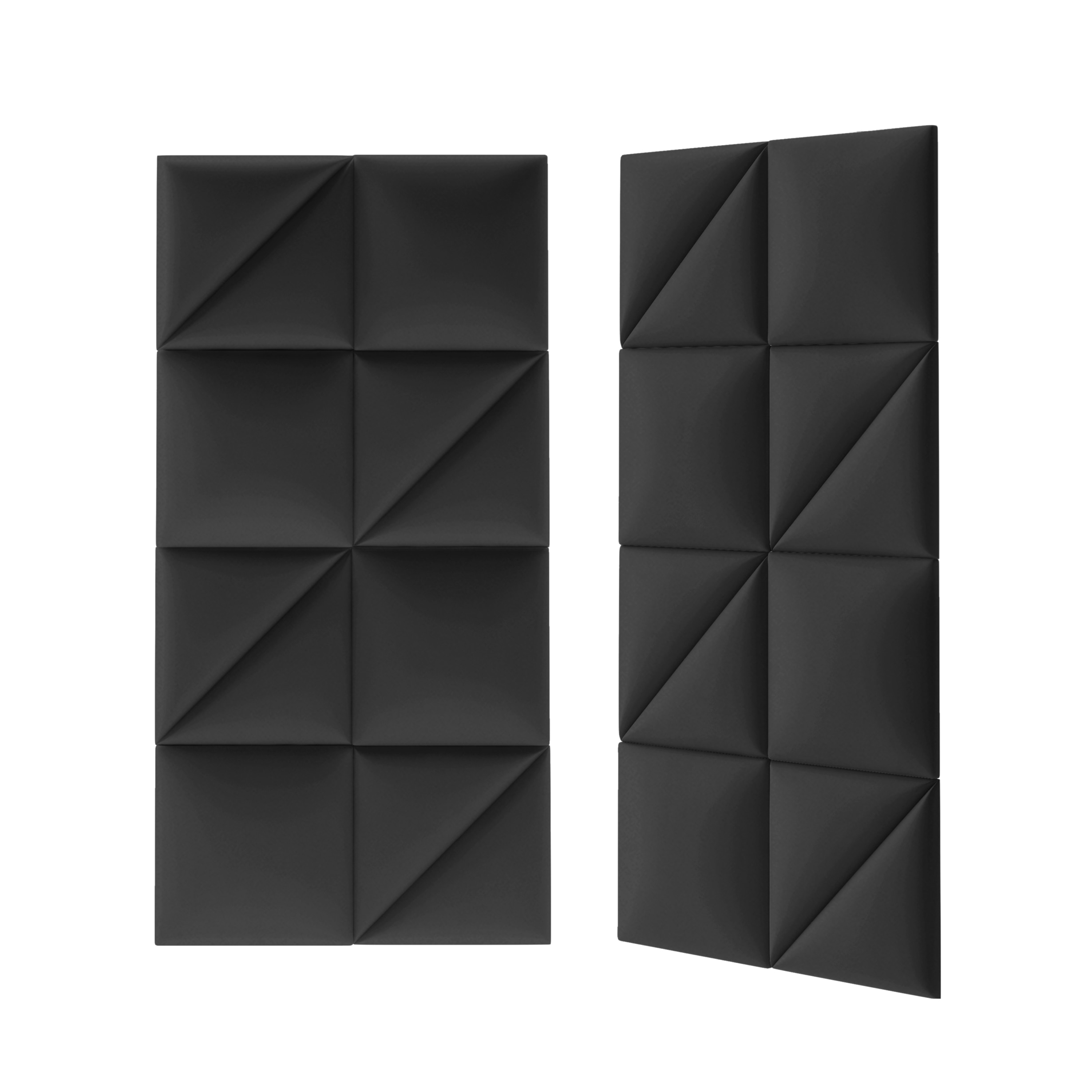 Panou tapitat, negru, patrat, 30 x 30 cm